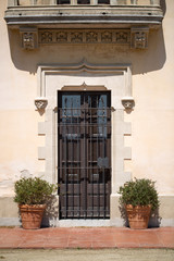 Fototapeta na wymiar The door to the building. Spain