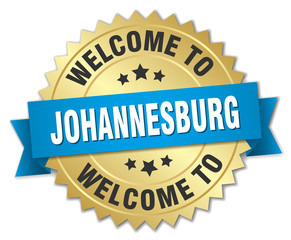Johannesburg 3d gold badge with blue ribbon
