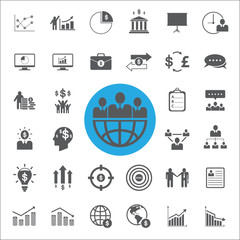 Business and human icons set.Vector/illustration.