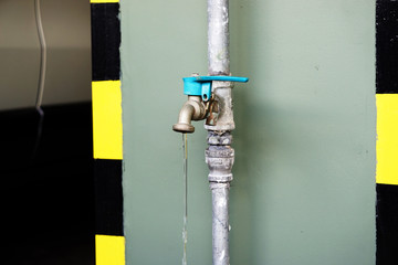 old faucet in the car park