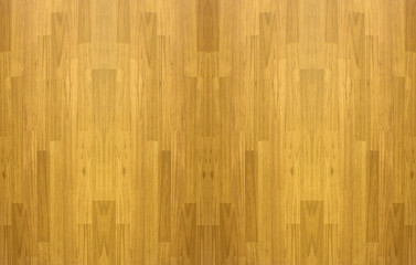 Hardwood maple basketball court floor viewed from above  - 91001323
