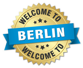 Berlin 3d gold badge with blue ribbon