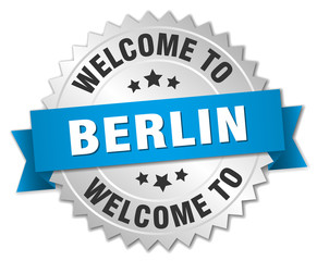 Berlin 3d silver badge with blue ribbon