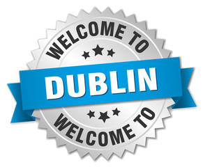 Dublin 3d silver badge with blue ribbon