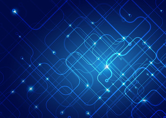 Abstract Technology Blue Background