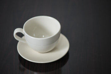 Soft focus Cup of coffee  on table