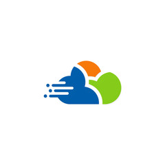 cloud media digital technology colored logo