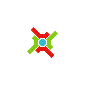 target shape abstract colored logo