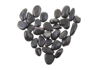 black stones isolated