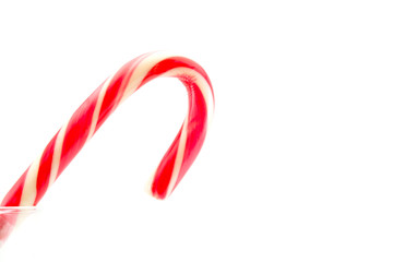 Christmas candy cane red isolated on white background
