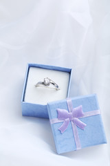 Diamond ring in beautiful box
