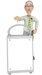 businessman and the board