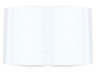 Open vector copy book on white background