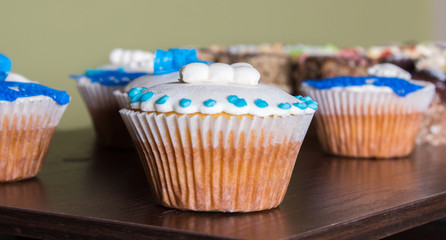 Table with food and drink