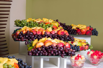 Table with food and drink
