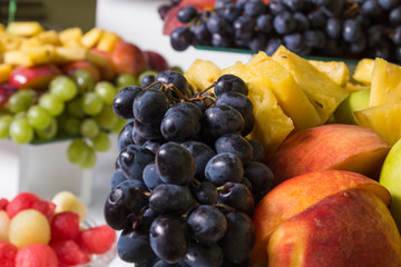 Table with food and drink