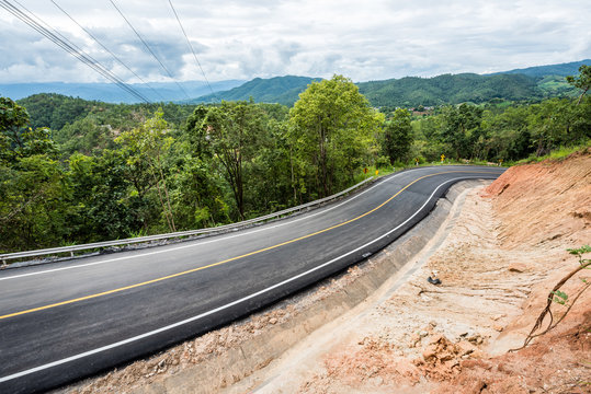 The new road around curves
