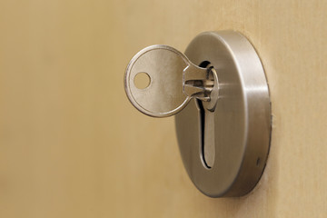 key in a keyhole