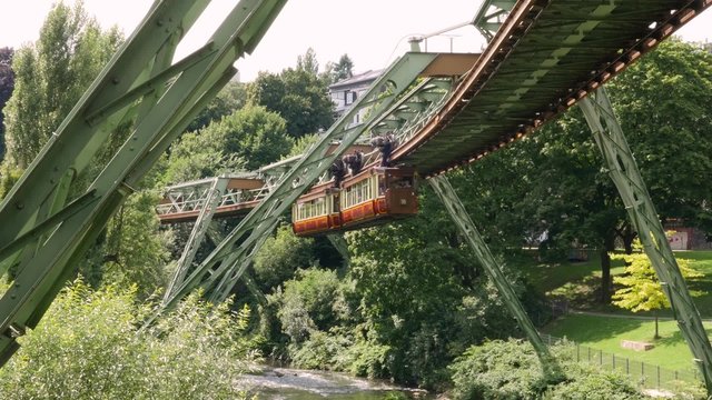 The Historic Suspension Railway In Wuppertal, Germany