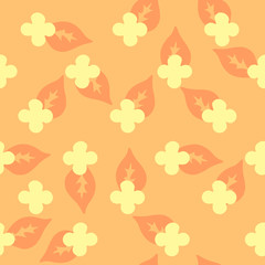 Bright seamless pattern with yellow flowers