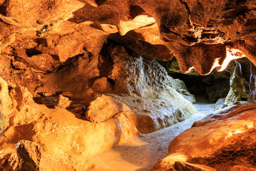 Krychtaleva cave indoor view, Ukraine