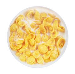 Corn flakes in bowl