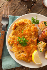 Homemade Breaded German Weiner Schnitzel