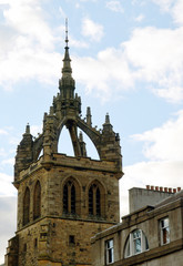 Fototapeta na wymiar Tower of St Leonard's in the Fields church, Perth, Scotland