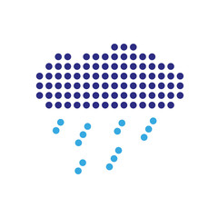 dotted raining cloud