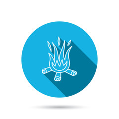 Bonfire icon. Fire sign.