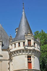 Il castello di Azay le Rideau in restauro - Loira, Francia