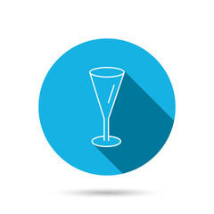 Champagne glass icon. Goblet sign.