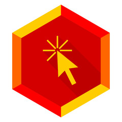 click here flat design modern icon
