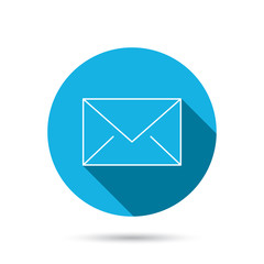 Envelope mail icon. Email message sign.