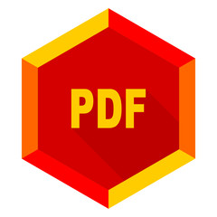 pdf flat design modern icon