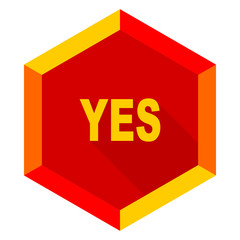 yes flat design modern icon