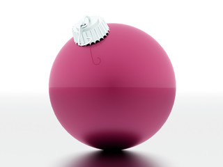 Christmas bubbles rendered on white background