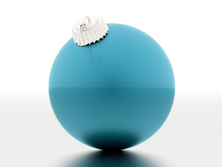 Christmas bubbles rendered on white background