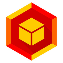 box flat design modern icon