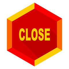 close flat design modern icon