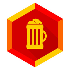 beer flat design modern icon