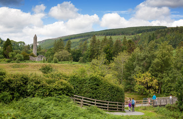 Glendalough. Bridge across Glendasan river.