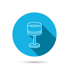 Table lamp icon. Desk light sign.