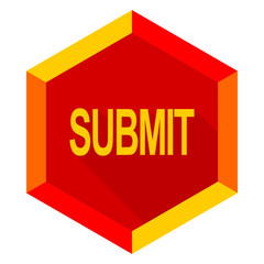 submit flat design modern icon