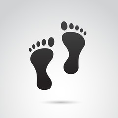 Fototapeta na wymiar Human foot VECTOR icon.