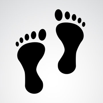 Foot print VECTOR icon.
