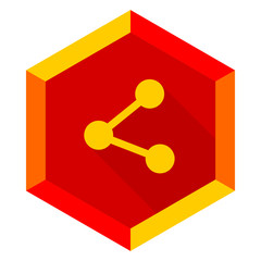 share flat design modern icon