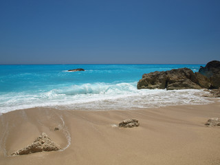 Soft wave of the sea on the beach