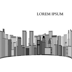Abstract Skyline City. Vector