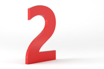 3D Red Number2